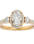 Inel De Logodnă Verona din Aur 14k Cu Diamant Creat în Laborator Oval de 1.95 ct din 14k Aur Galben - Castelo.ro