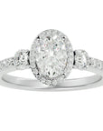 Inel De Logodnă Verona din Aur 14k Cu Diamant Natural Oval de 1.95 ct din 14k Aur Alb - Castelo.ro