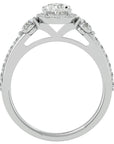 Inel De Logodnă Verona din Aur 14k Cu Diamant Natural Oval de 1.95 ct din 14k Aur Alb - Castelo.ro