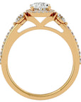 Inel De Logodnă Verona din Aur 14k Cu Diamant Creat în Laborator Oval de 1.95 ct din 14k Aur Galben - Castelo.ro