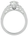 Inel de Logodnă din Aur 14k cu Moissanite Tăietură Rotund Brilliant de 1.13 ct din 14k Aur Alb - Castelo.ro