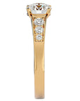 Inel de Logodnă din Aur 14k cu Moissanite Tăietură Rotund Brilliant de 1.13 ct din 14k Aur Galben - Castelo.ro