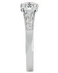 Inel de Logodnă din Aur 14k cu Moissanite Tăietură Rotund Brilliant de 1.13 ct din 14k Aur Alb - Castelo.ro