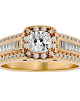 Inel Vintage Pavé cu Diamante Create în Laborator de 1.07 ct din 18k Aur Galben - Castelo.ro