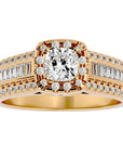Inel Vintage Pavé din Aur 14k cu Diamante Create în Laborator de 1.07 ct din 14k Aur Galben - Castelo.ro