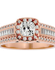 Inel Vintage Pavé din Aur 14k cu Diamante Create în Laborator de 1.07 ct din 14k Aur Roz - Castelo.ro