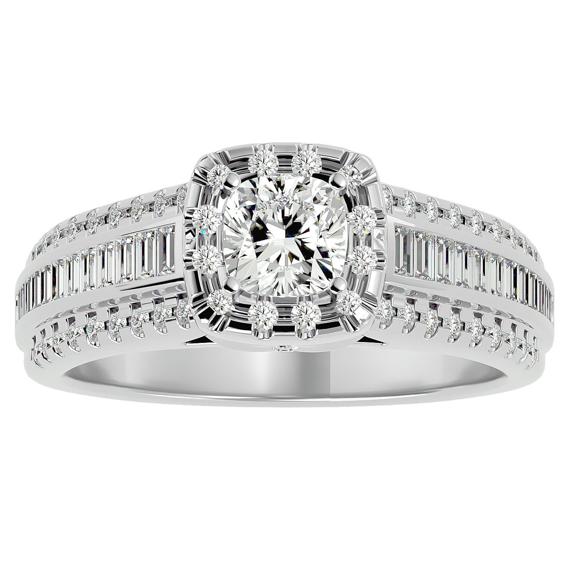 Inel Vintage Pavé cu Diamante Create în Laborator de 1.07 ct din Platina - Castelo.ro