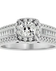 Inel Vintage Pavé cu Diamante Create în Laborator de 1.07 ct din Platina - Castelo.ro