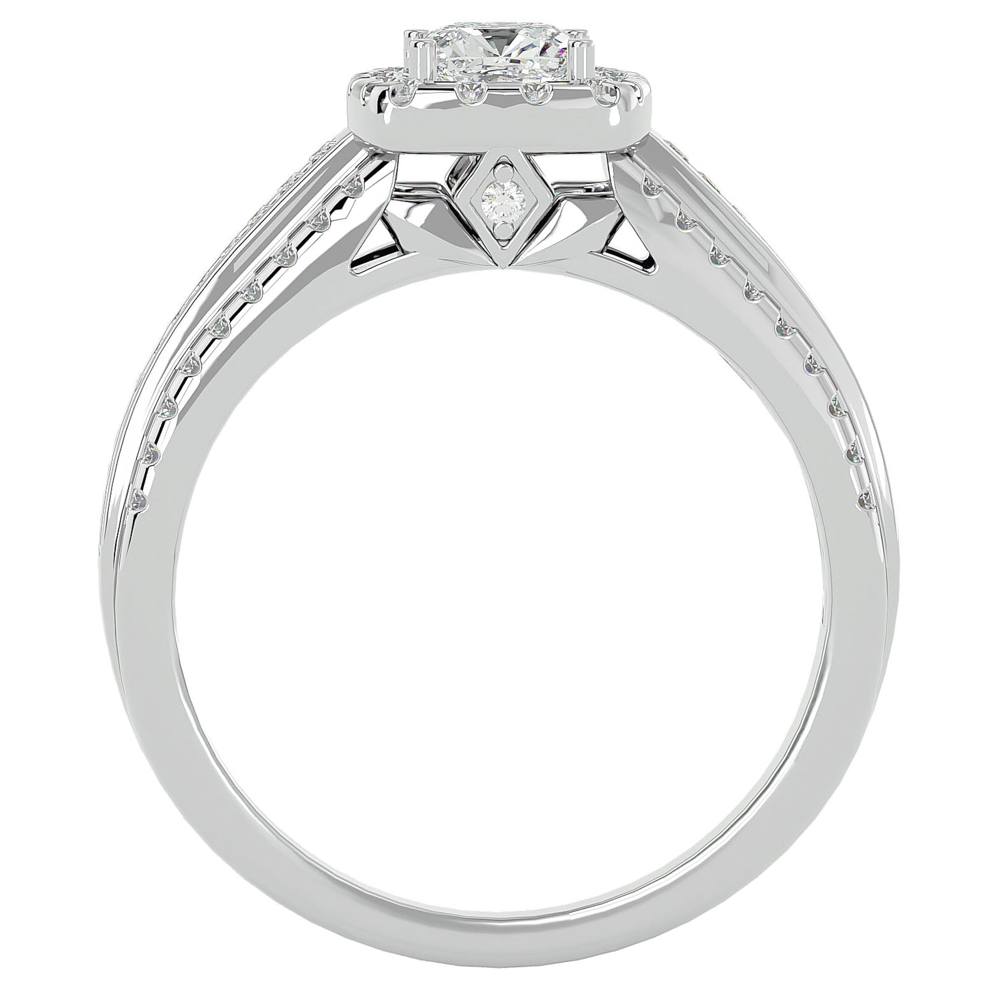 Inel Vintage Pavé cu Diamante Create în Laborator de 1.07 ct din Platina - Castelo.ro