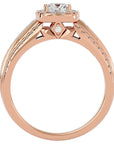 Inel Vintage Pavé din Aur 14k cu Diamante Naturale de 1.07 ct din 14k Aur Roz - Castelo.ro