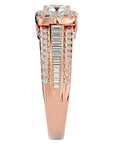 Inel Vintage Pavé din Aur 14k cu Diamante Naturale de 1.07 ct din 14k Aur Roz - Castelo.ro