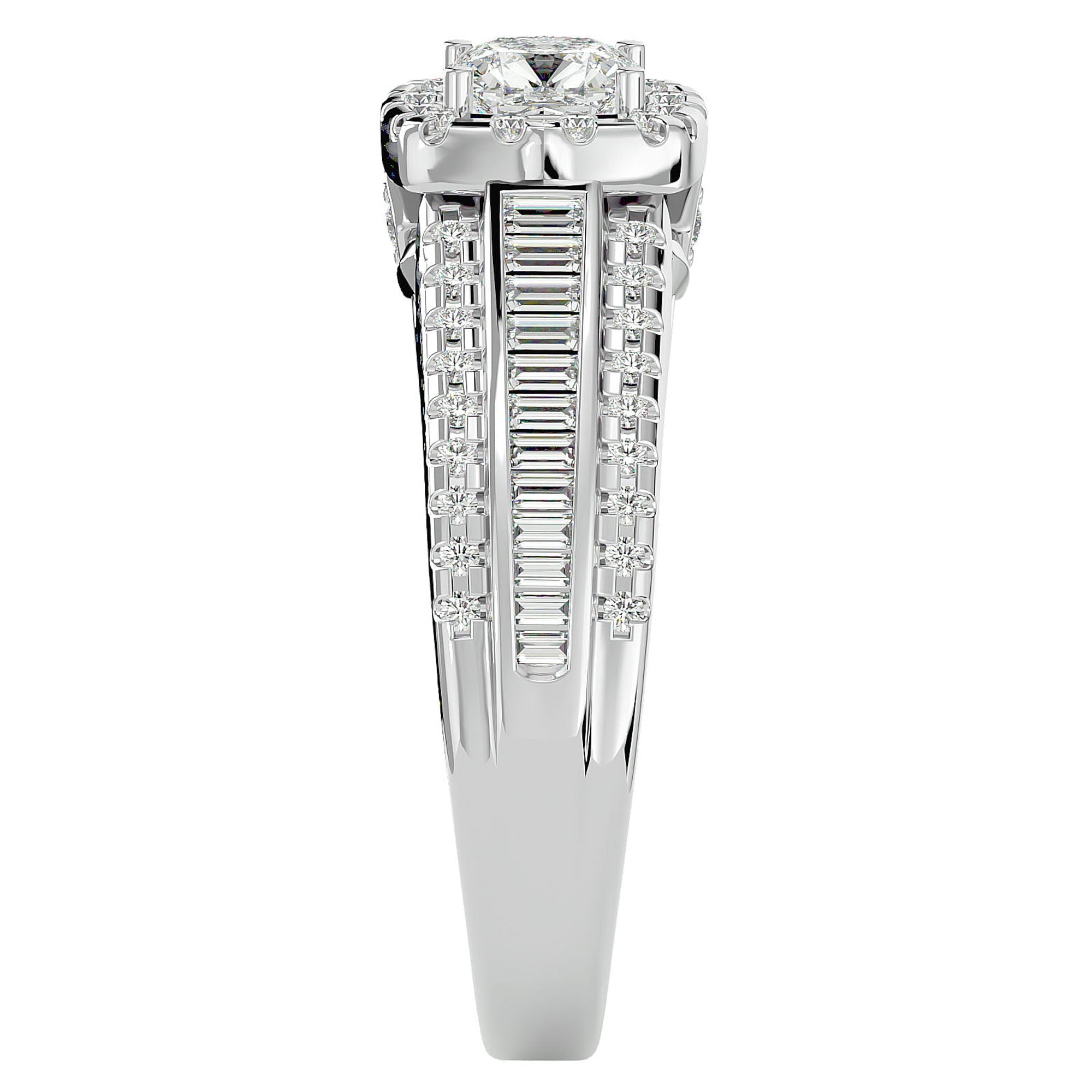 Inel Vintage Pavé cu Diamante Create în Laborator de 1.07 ct din Platina - Castelo.ro