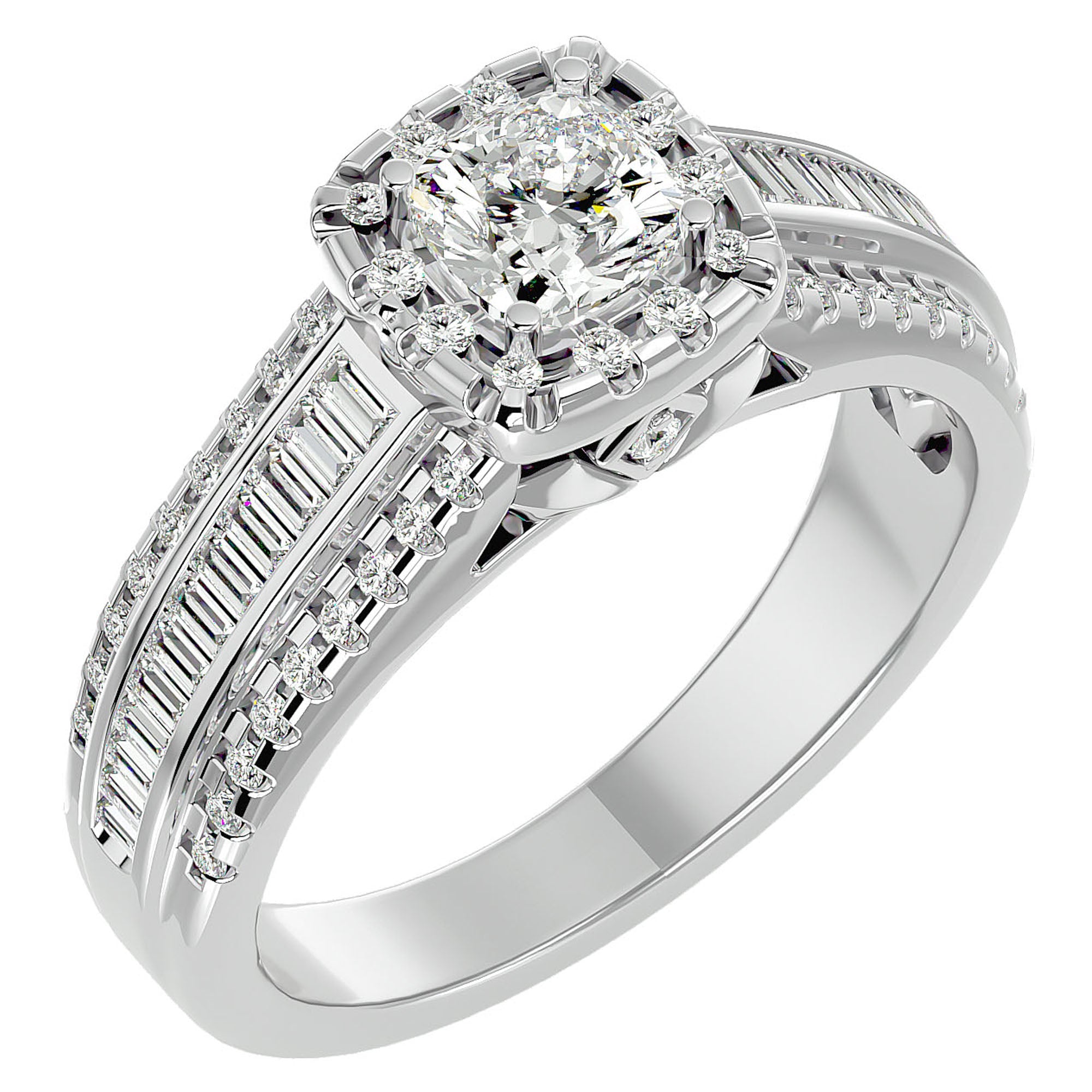 Inel Vintage Pavé cu Diamante Create în Laborator de 1.07 ct din Platina - Castelo.ro