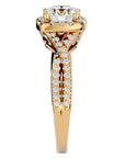 Inel de Logodnă Positano Pavé din Aur 14k cu Diamante Naturale de 1.35 ct din 14k Aur Galben - Castelo.ro