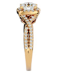 Inel de Logodnă Positano Pavé din Aur 14k cu Diamante Naturale de 1.35 ct din 14k Aur Galben - Castelo.ro