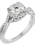 Inel de Logodnă Positano Pavé cu Diamante Create în Laborator de 1.35 ct din Platina - Castelo.ro