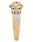 Inel de Logodnă Retro Pavé Halo din Aur 14k cu Diamante Naturale de 1.49 ct din 14k Aur Galben - Castelo.ro