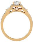 Inel Vintage Pavé Princess din Aur 14k cu Diamante Naturale de 0.96 ct din 14k Aur Galben - Castelo.ro