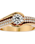 Inel de Logodnă din Aur 14k cu Diamante Create în Laborator Tăietură Rotund Brilliant de 0.74 ct din 14k Aur Galben - Castelo.ro