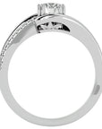 Inel de Logodnă din Aur 14k cu Diamante Naturale Tăietură Rotund Brilliant de 0.74 ct din 14k Aur Alb - Castelo.ro