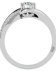 Inel de Logodnă Vintage Solitaire Pavé cu Diamante Naturale de 0.74 ct din Platina - Castelo.ro