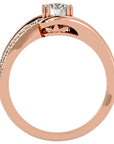 Inel de Logodnă din Aur 14k cu Diamante Naturale Tăietură Rotund Brilliant de 0.74 ct din 14k Aur Roz - Castelo.ro