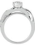 Inel de Logodnă Portofino Solitaire Pavé cu Moissanite de 1 ct din Platina - Castelo.ro