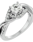 Inel de Logodnă Portofino Solitaire Pavé cu Diamante Naturale de 1 ct din Platina - Castelo.ro