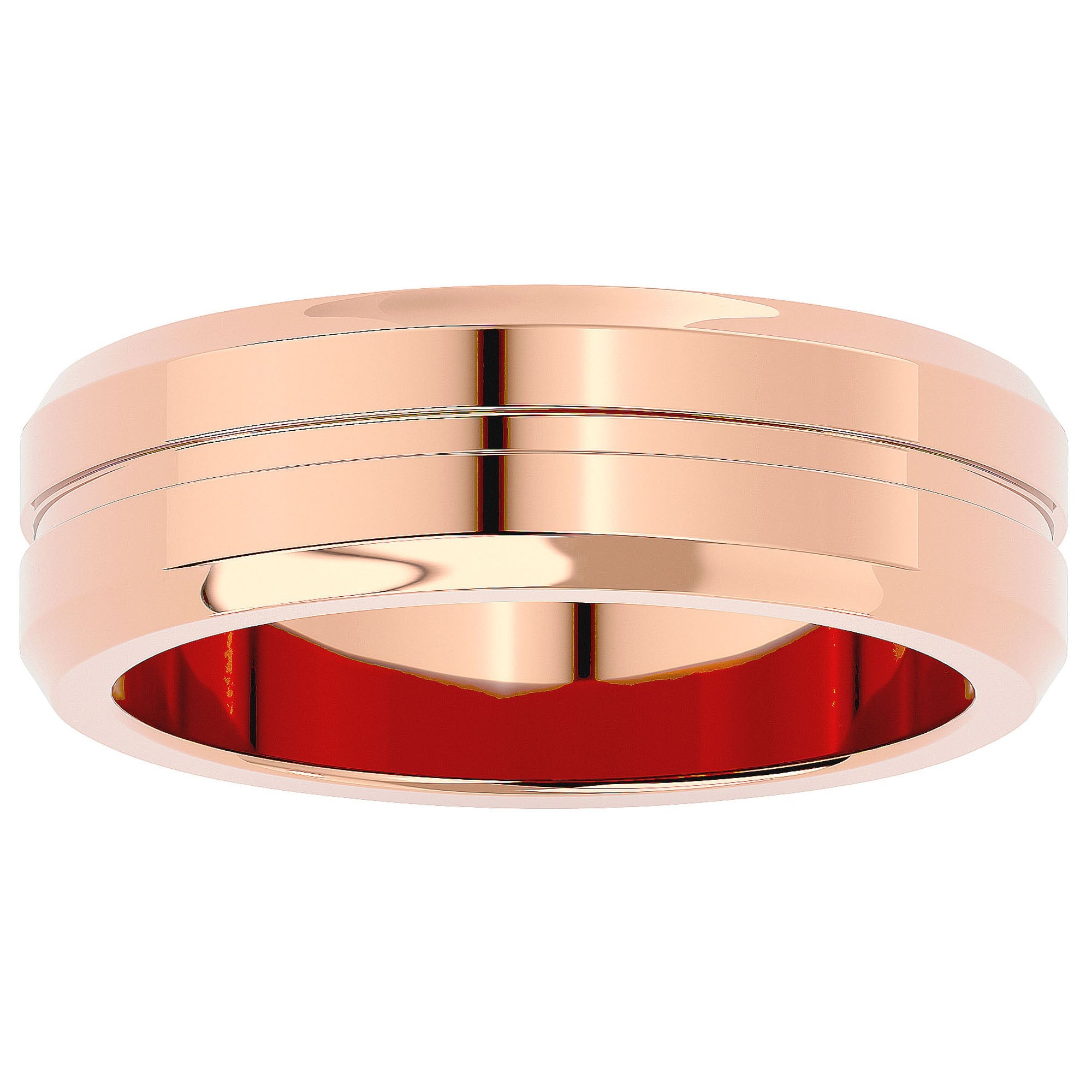 Verighetă Obsidian din Aur 14k pentru Bărbați din 14k Aur Roz - Castelo.ro