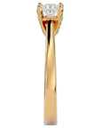 Inel de Logodnă Clasic din Aur 14k cu Diamant Natural Tăietură Princess de 0.39 ct din 14k Aur Galben - Castelo.ro