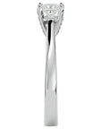 Inel de Logodnă Clasic din Aur 14k cu Diamant Natural Tăietură Princess de 0.39 ct din 14k Aur Alb - Castelo.ro
