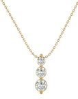 Lanț cu Pandantiv Trei Moissanite Crescendo de 0.84 ct din - Castelo.ro