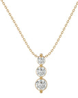 Lanț cu Pandantiv Trei Moissanite Crescendo de 0.84 ct din - Castelo.ro