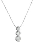 Lanț cu Pandantiv Trei Moissanite Crescendo de 0.84 ct din - Castelo.ro