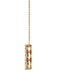 Lanț cu Pandantiv Trei Diamante Naturale Crescendo de 0.84 ct din 18K Aur Galben - Castelo.ro