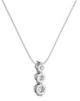 Lanț cu Pandantiv Trei Moissanite Crescendo de 0.84 ct din - Castelo.ro