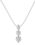 Lanț cu Pandantiv Trei Moissanite Crescendo de 0.84 ct din - Castelo.ro