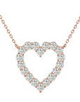 Lanț cu Pandantiv Inimă Royal din Diamante Naturale de 0.34 ct din 18K Aur Roz - Castelo.ro