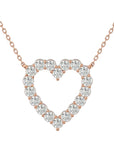 Lanț cu Pandantiv Inimă Royal din Diamante Create în Laborator de 0.34 ct din 18K Aur Roz - Castelo.ro