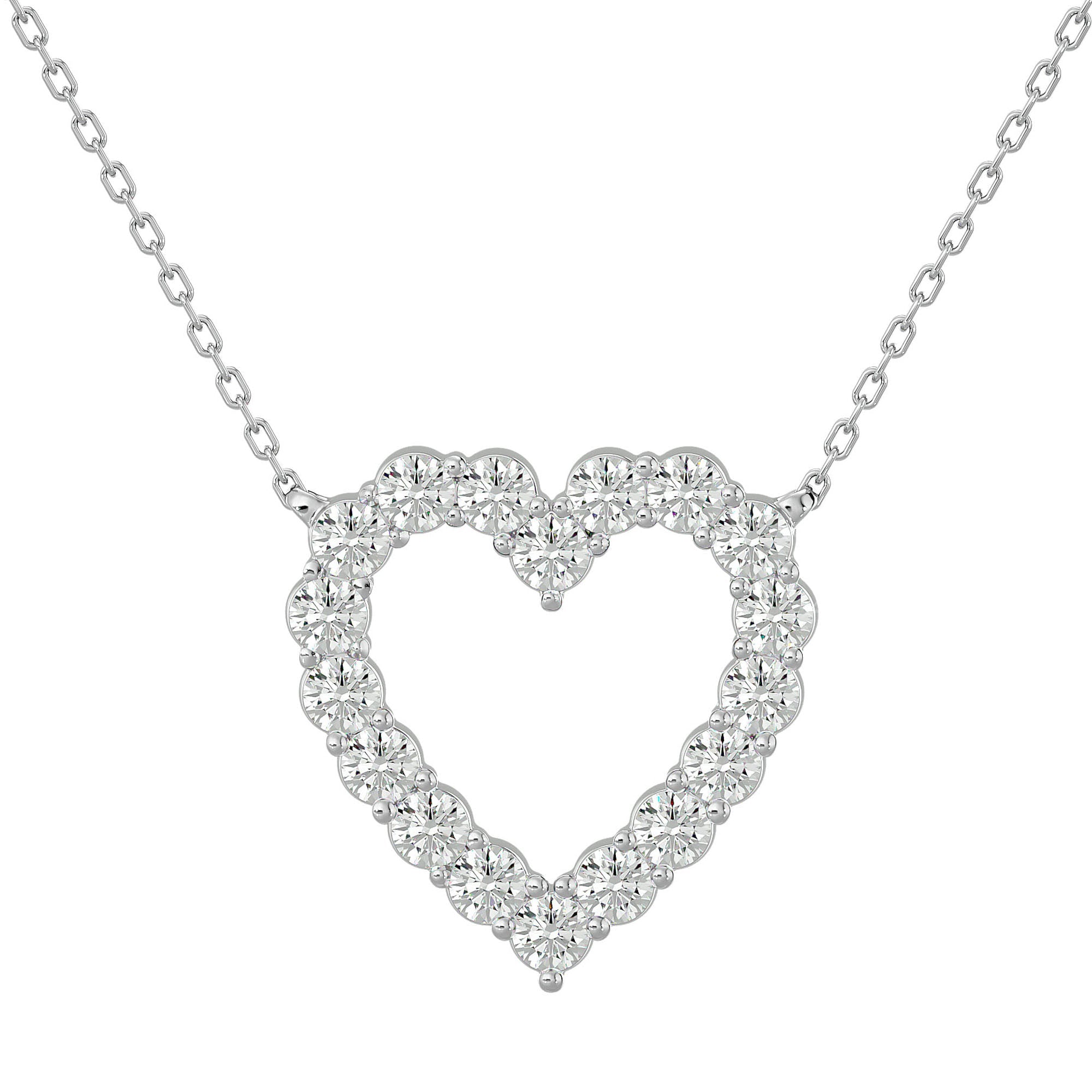 Lanț cu Pandantiv Inimă Royal din Diamante Create în Laborator de 0.34 ct din - Castelo.ro