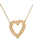 Lanț din Aur 14k cu Pandantiv Inimă Royal din Diamante Create în Laborator de 0.34 ct din 14K Aur Galben - Castelo.ro