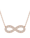 Lanț cu Pandantiv Infinit Eternitate cu Diamante Create în Laborator de 0.39 ct din 18K Aur Roz - Castelo.ro