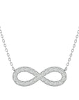 Lanț din Aur 14k cu Pandantiv Infinit Eternitate cu Diamante Naturale de 0.39 ct din 14K Aur Alb - Castelo.ro