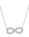 Lanț cu Pandantiv Infinit Eternitate din Aur 14k cu Diamante Create în Laborator de 0.39 ct din 14K Aur Alb - Castelo.ro