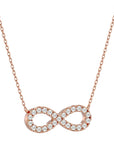 Lanț cu Pandantiv Infinit Eternitate cu Diamante Create în Laborator de 0.39 ct din 18K Aur Roz - Castelo.ro