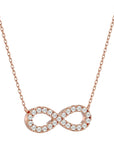 Lanț din Aur 14k cu Pandantiv Infinit Eternitate cu Diamante Naturale de 0.39 ct din 14K Aur Roz - Castelo.ro