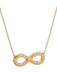 Lanț cu Pandantiv Infinit Eternitate din Aur 14k cu Diamante Create în Laborator de 0.39 ct din 14K Aur Galben - Castelo.ro