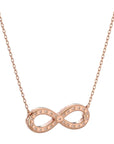 Lanț cu Pandantiv Infinit Eternitate din Aur 14k cu Diamante Create în Laborator de 0.39 ct din 14K Aur Roz - Castelo.ro
