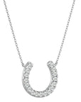 Lanț cu Pandantiv Lucky Horseshoe cu Moissanite de 0.26 ct din - Castelo.ro