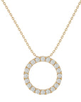 Lanț din Aur 14k cu Pandantiv Cercul Vieții Eternitate cu Diamante Naturale de 1.64 ct din 14K Aur Galben - Castelo.ro
